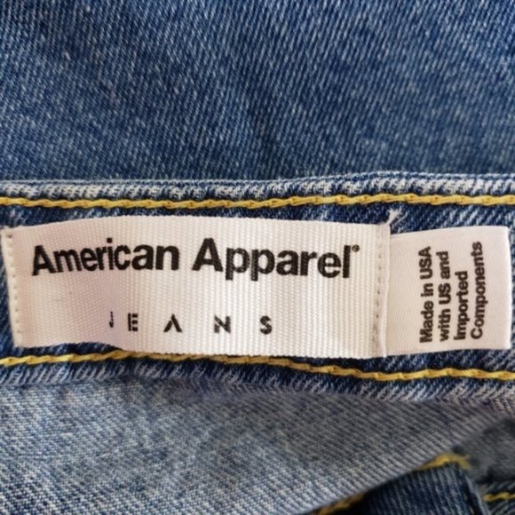 American Apparel Button Front A-line Denim Skirt Small - Picture 8 of 8